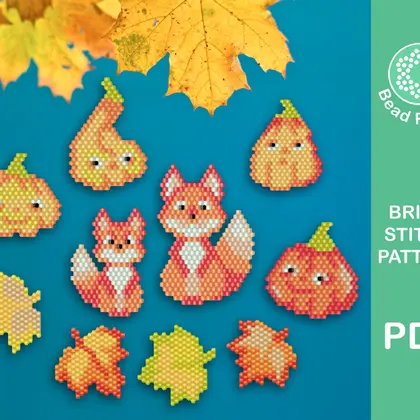 autumn brick stitch pattern