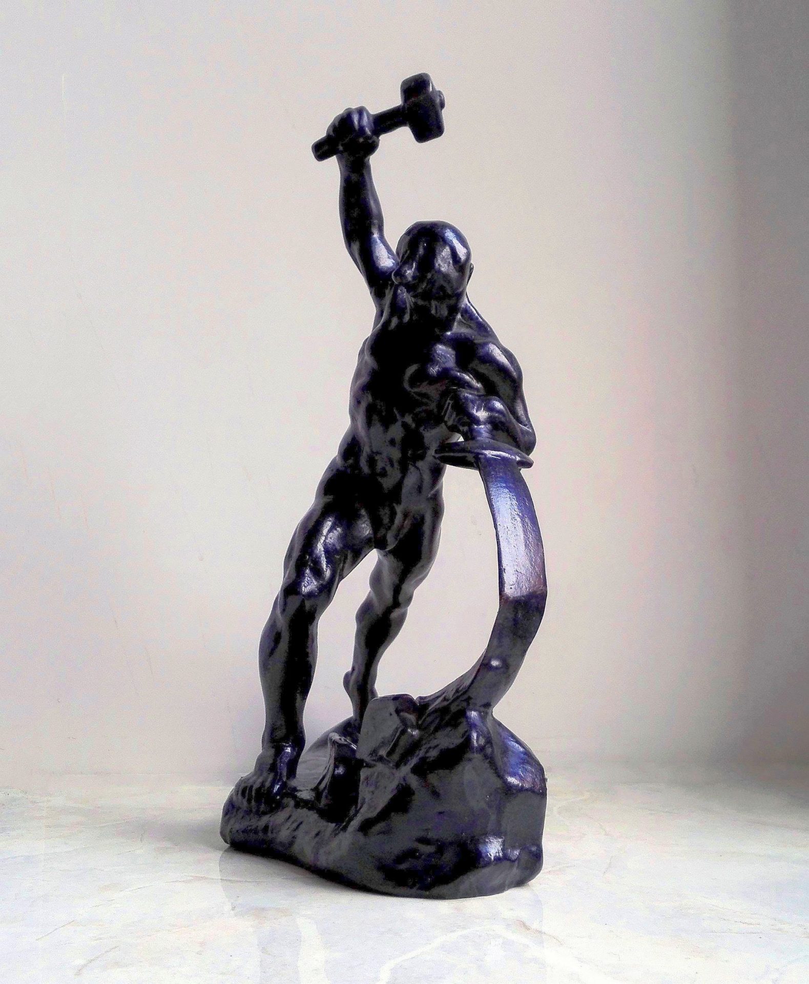 Antique Cast Iron Statuette Blacksmith.Worker. Cast iron figurine 7 Antique Cast Iron Statuette Blacksmith.Worker. Cast iron figurine - Image 7