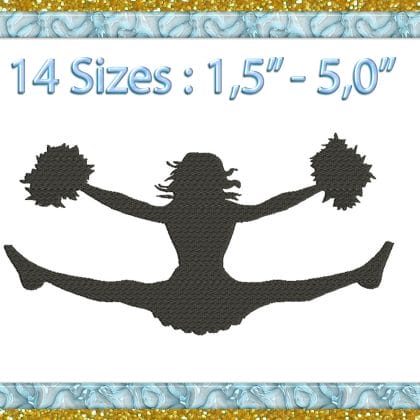 Cheerleader Embroidery Design