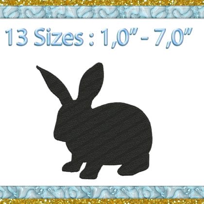 Rabbit machine Embroidery Design