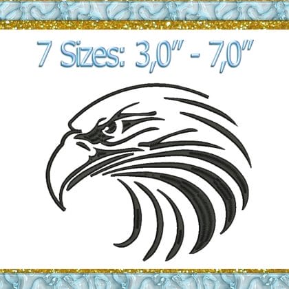Eagle machine embroidery design