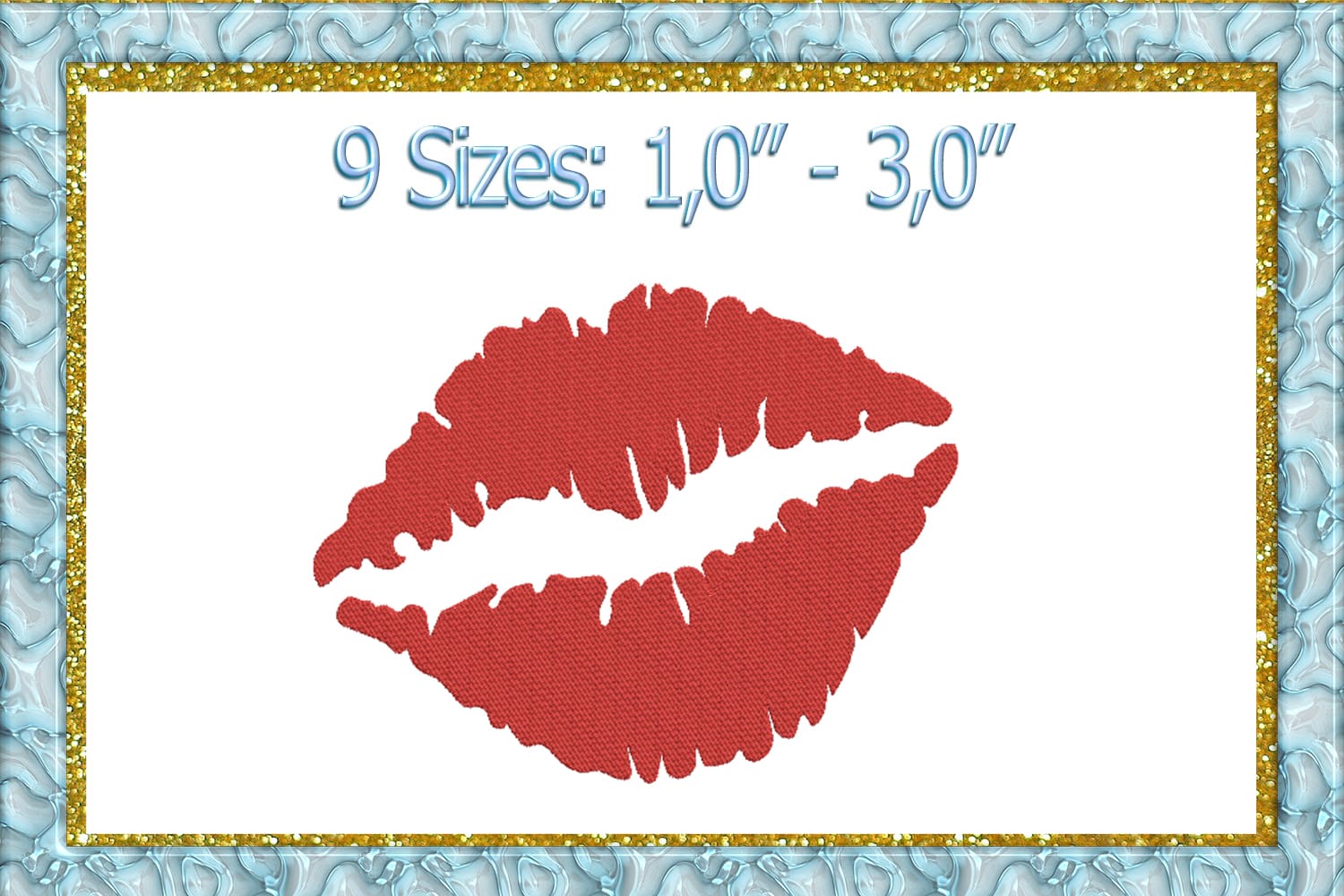 Lips machine embroidery design 1 Lips machine embroidery design