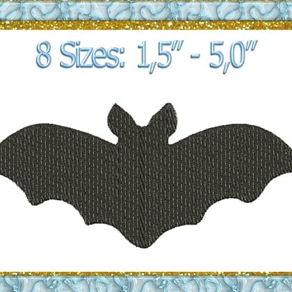 Bat Embroidery Design