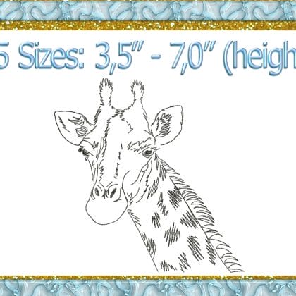 Giraffe Machine Embroidery design