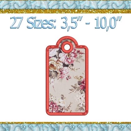 Price Tag Applique Machine Embroidery design