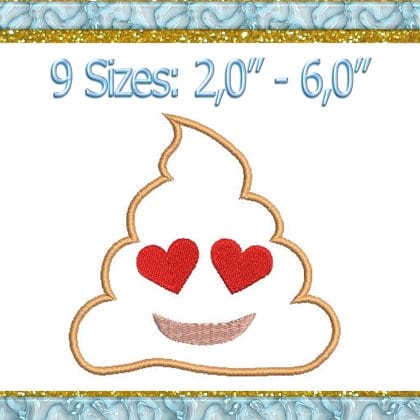 Poop applique design