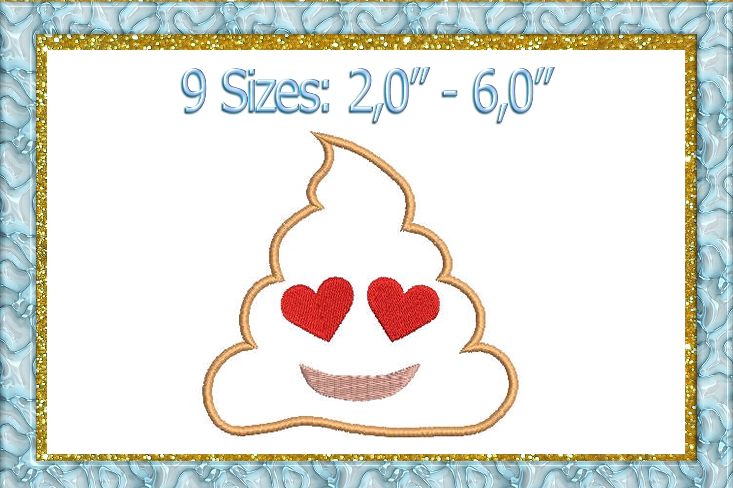 Poop Emoji Applique Machine Embroidery Design 1 Poop applique design