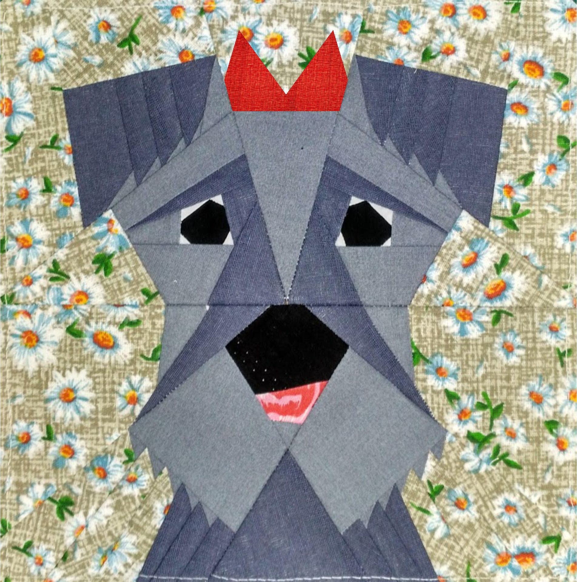 Miniature schnauzer quilt block PDF pattern # 2 Paper Piecing 8 Miniature schnauzer quilt block PDF pattern # 2 Paper Piecing