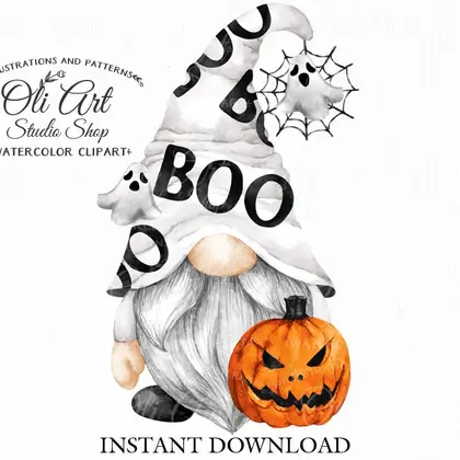 Ghost gnome design, ghost clip art, halloween