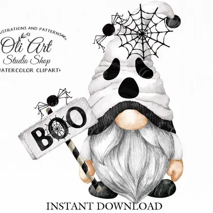 Ghost gnome design, ghost clip art, halloween