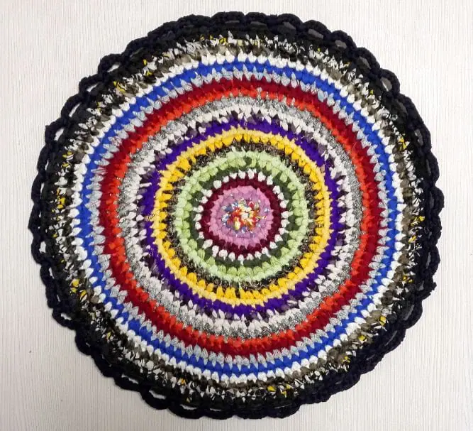 Handmade Round Rag Rug. Russian Country style. Rustic decor USSR 1 Handmade Round Rag Rug. Russian Country style. Rustic decor USSR