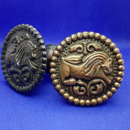 Vintage Door Handle Lion. Antique Metal Door Handle. Soviet Decor