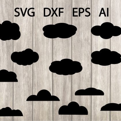 Cute Cloud SVG, Speech Bubble
