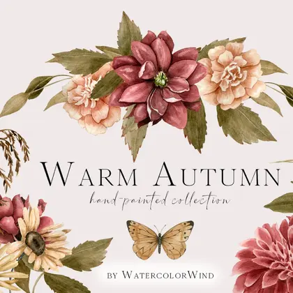 fall watercolor clipart