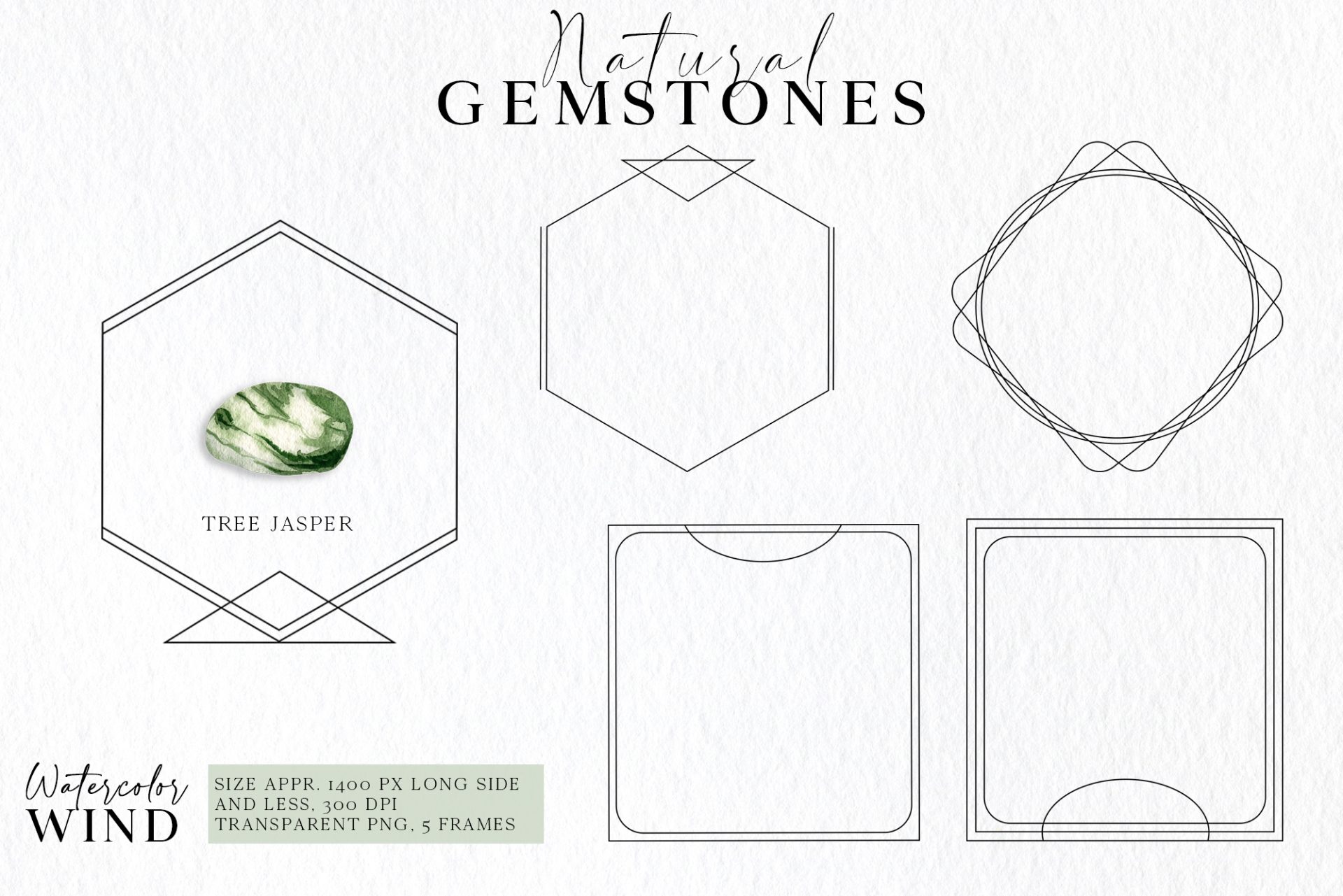Watercolor gemstone clipart, crystal jewelry clip art 4 Watercolor gemstone clipart, crystal jewelry clip art - Image 4