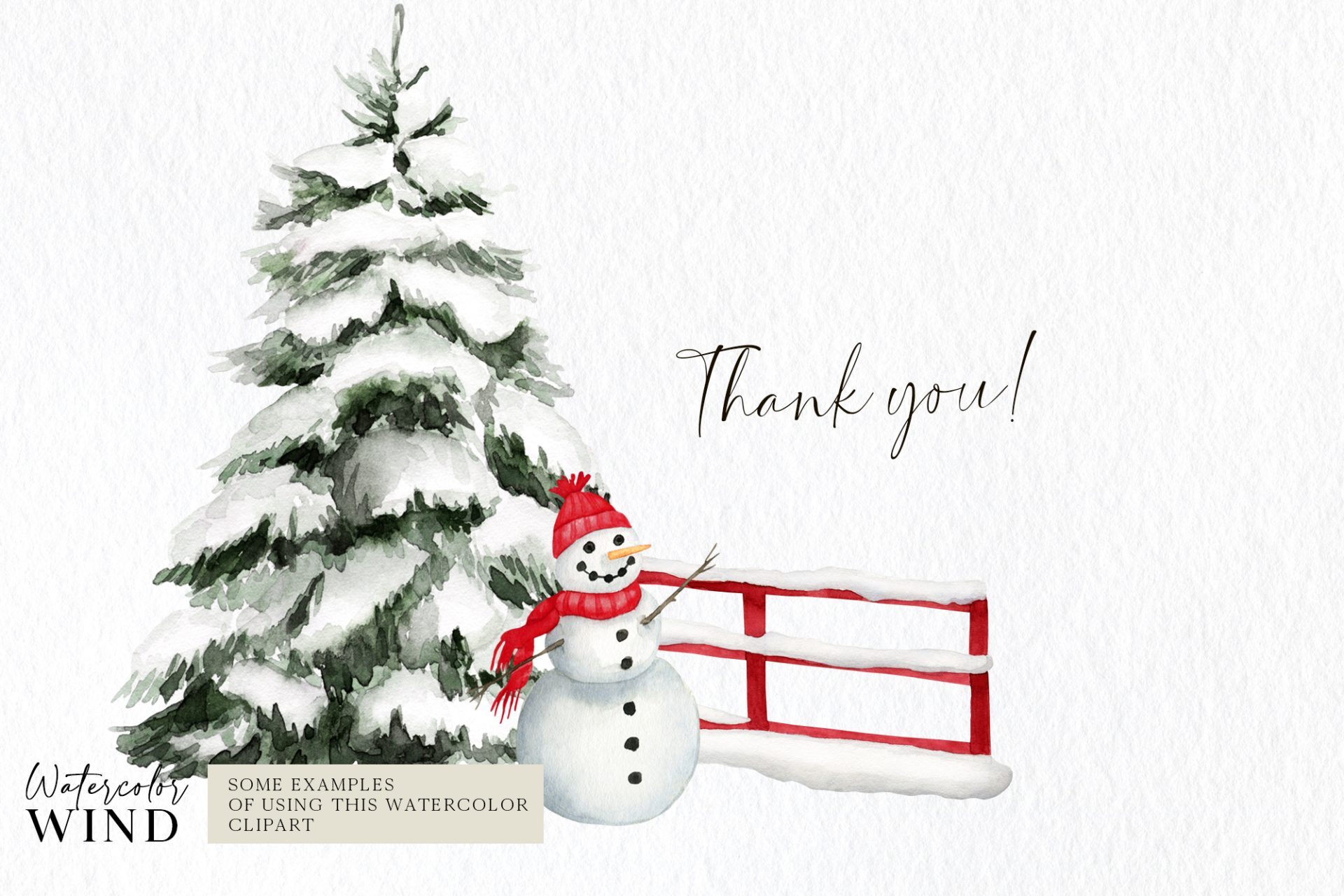 Christmas Forest Cabin Clip Art with Snow Covered Fir Trees 7 Christmas Forest Cabin Clip Art with Snow Covered Fir Trees - Image 7