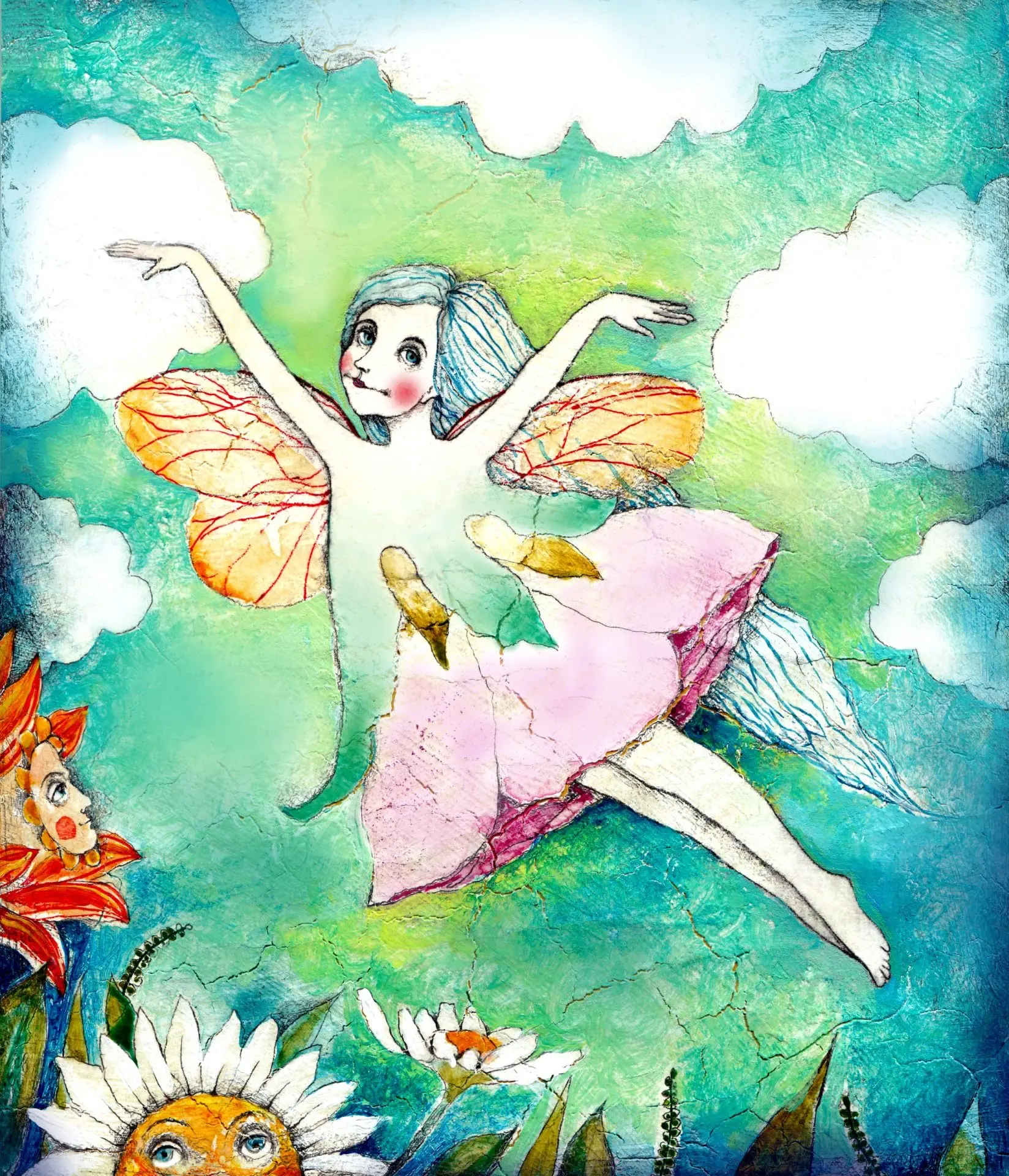Butterfly painting aesthetic Fairy and flowers art 1 butterfly painting aesthetic