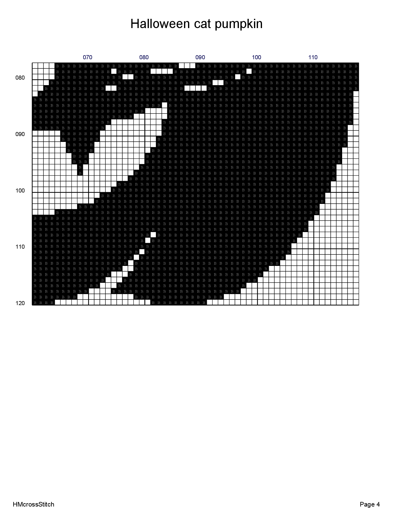 Cute halloween pumpkin cat cross stitch pattern 2 Cute halloween pumpkin cat cross stitch pattern - Image 2