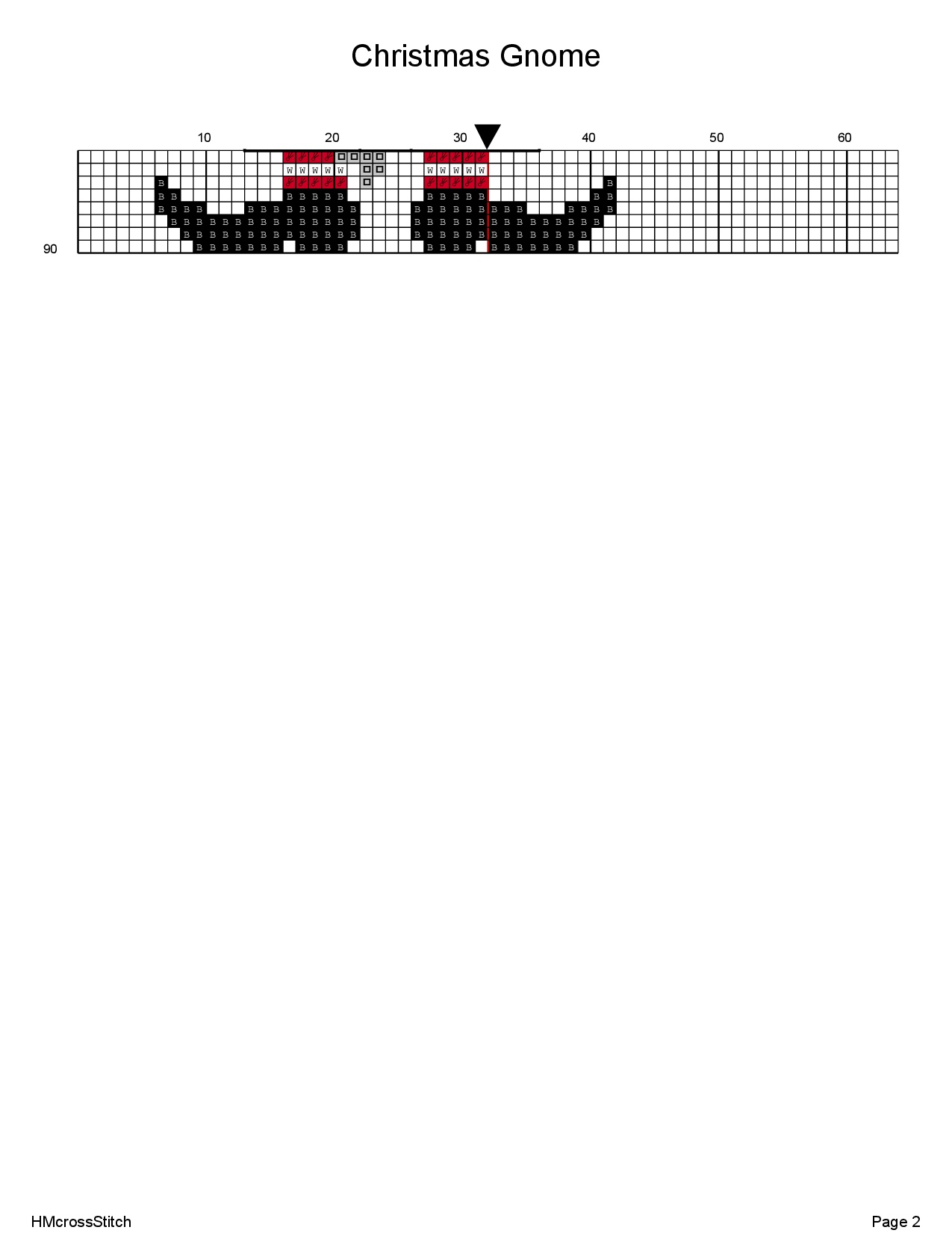 Christmas gnome 2 cross stitch pattern 2 Christmas gnome 2 cross stitch pattern - Image 2