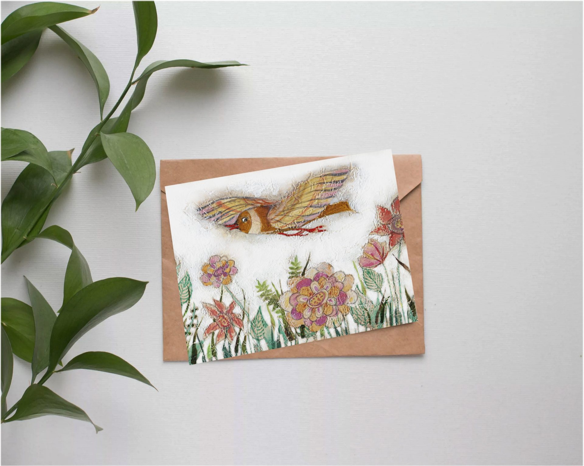 Bird flower painting drawing Floral digital art 4 bird flower painting drawing
