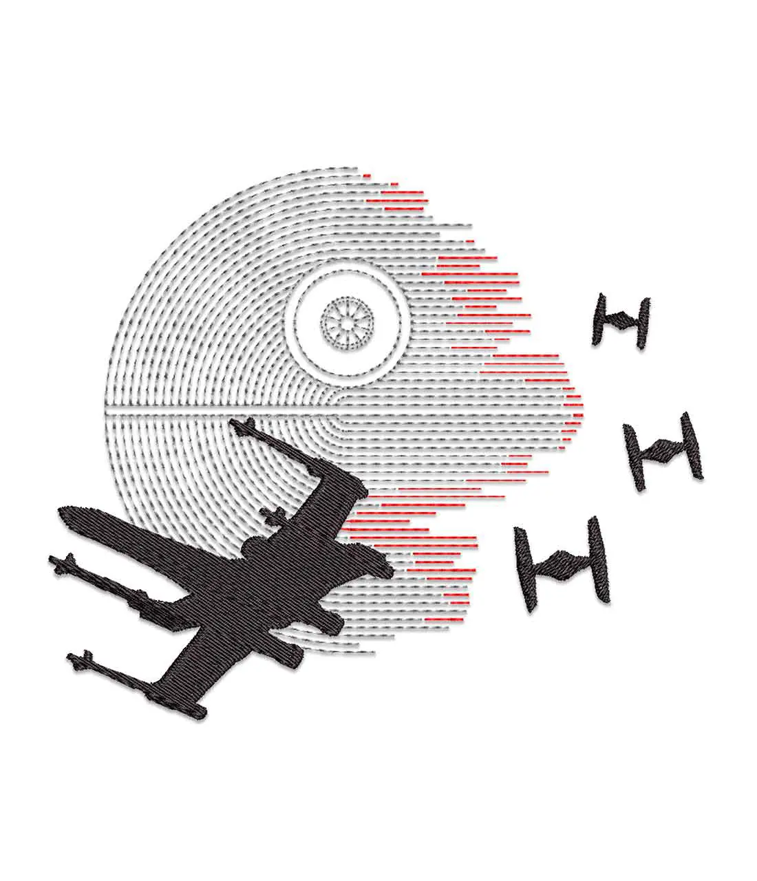 Star Wars Machine Embroidery Designs, Death Star, Tie Fighter, X-Wing 1 Star Wars Machine Embroidery Designs, Death Star, Tie Fighter, X-Wing