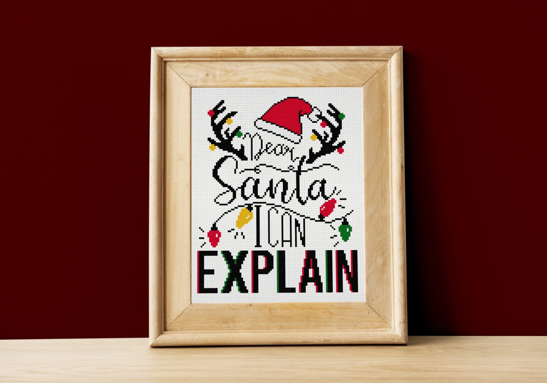 Funny Christmas cross stitch pattern PDF. 2 Funny Christmas cross stitch pattern