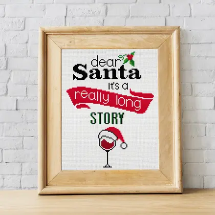 Funny Christmas cross stitch pattern PDF