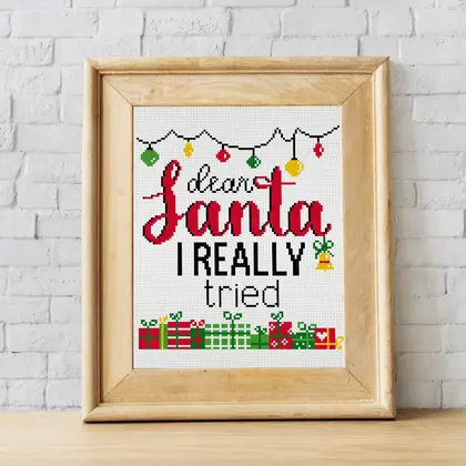 Funny Christmas cross stitch pattern PDF