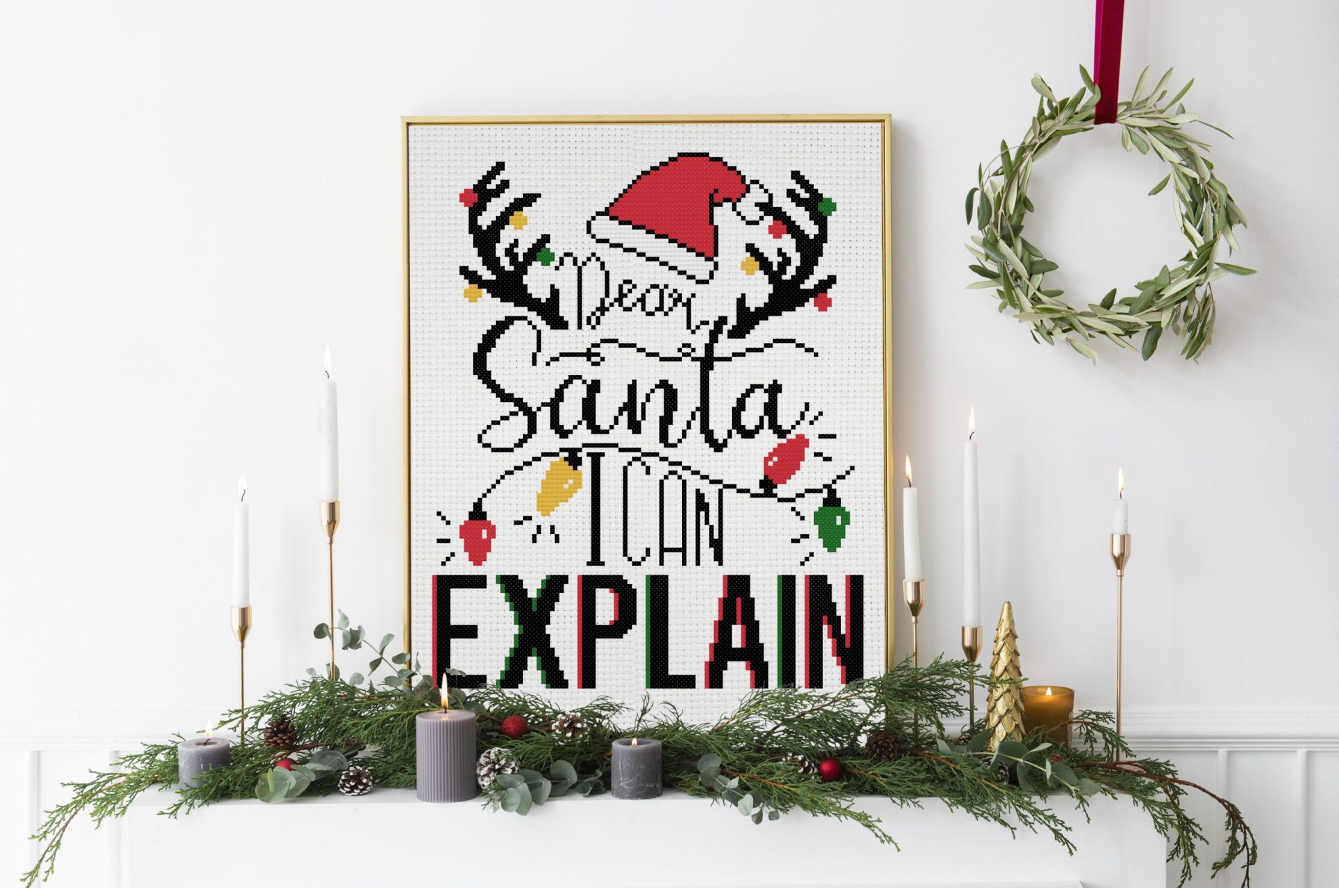 Funny Christmas cross stitch pattern PDF. 3 Funny Christmas cross stitch pattern PDF