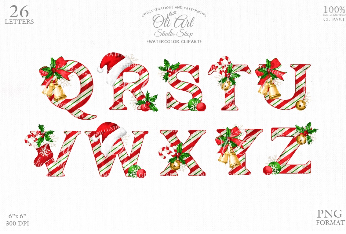 Christmas Alphabet. Sublimation of the alphabet. Letter Alphabet 3 Christmas Alphabet. Sublimation of the alphabet. Letter Alphabet - Image 3