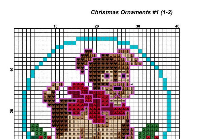 Christmas Ornaments 1 Cross Stitch Pattern PDF Mini Round 4 Christmas Ornaments 1 Cross Stitch Pattern PDF Mini Round - Image 4