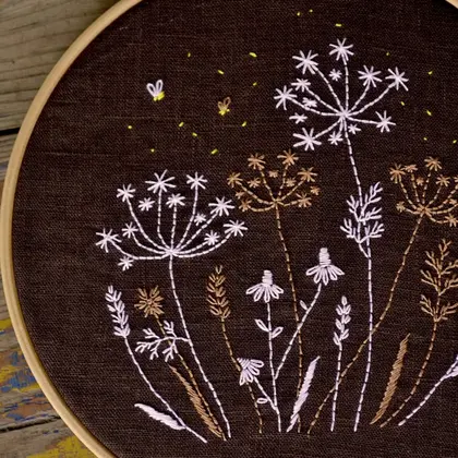 Dandelion hand embroidery pattern PDF NaiveNeedle
