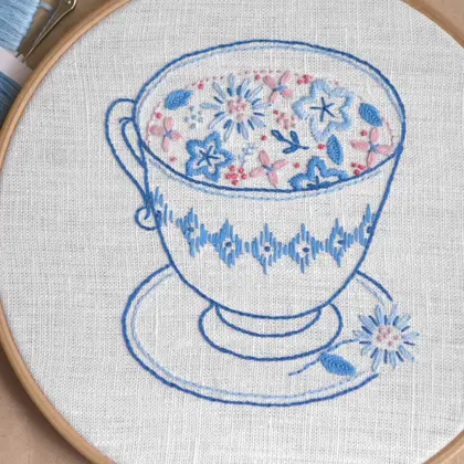 Floral hand embroidery pattern NaiveNeedle