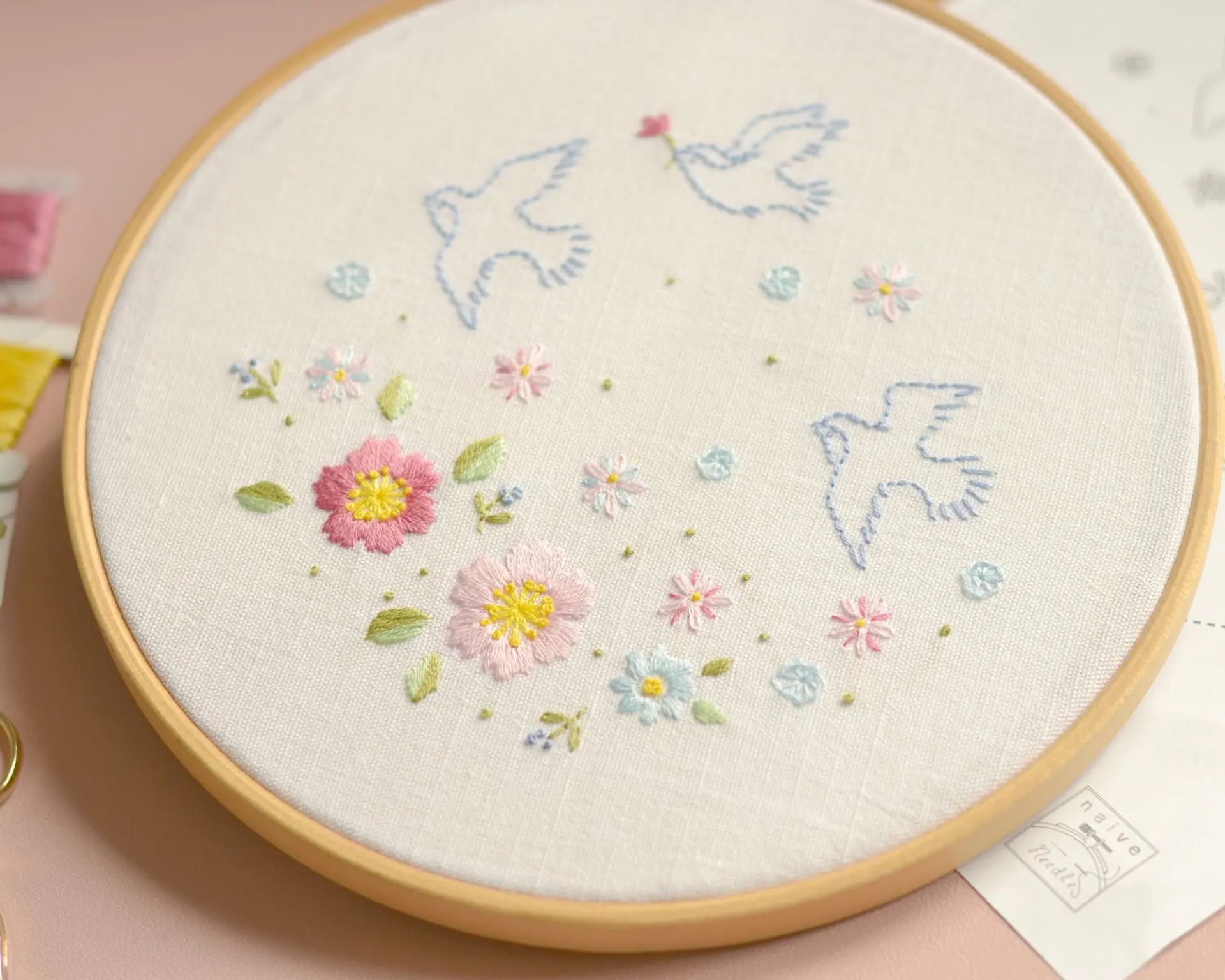 Spring birds hand embroidery pattern PDF. NaiveNeedle 4 Spring birds hand embroidery pattern PDF. NaiveNeedle - Image 4