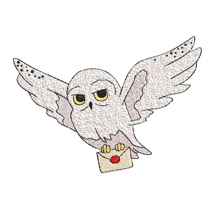 Flying Owl Postman Machine Embroidery Designs