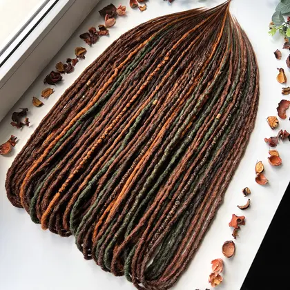 DE dreads Autumn Forest, ginger dreadlocks