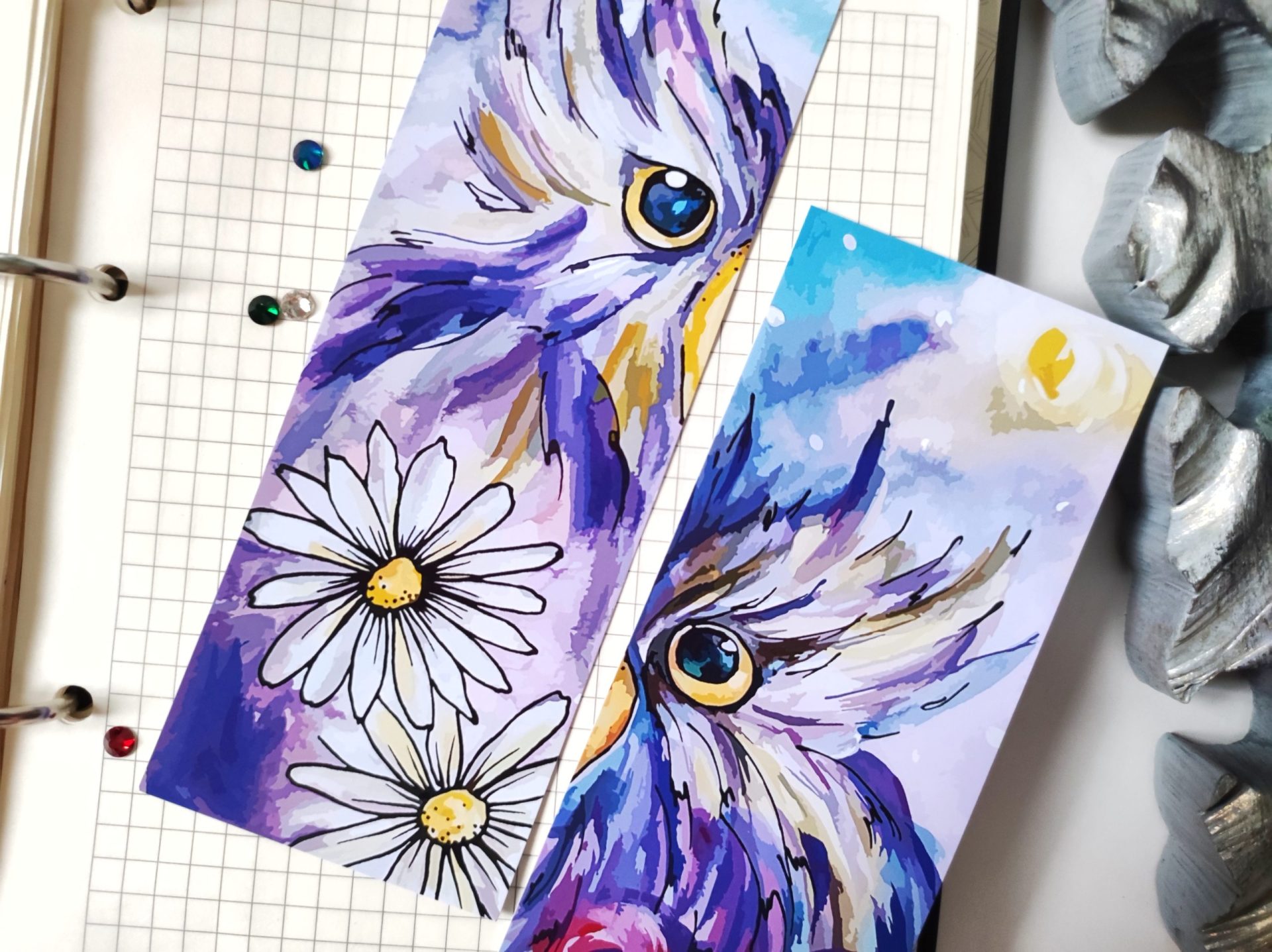 Printable Bookmarks Owl Watercolour Bookmark Set 3 Printable Bookmark 4 Printable Bookmarks Owl Watercolour Bookmark Set 3 Printable Bookmark - Image 4
