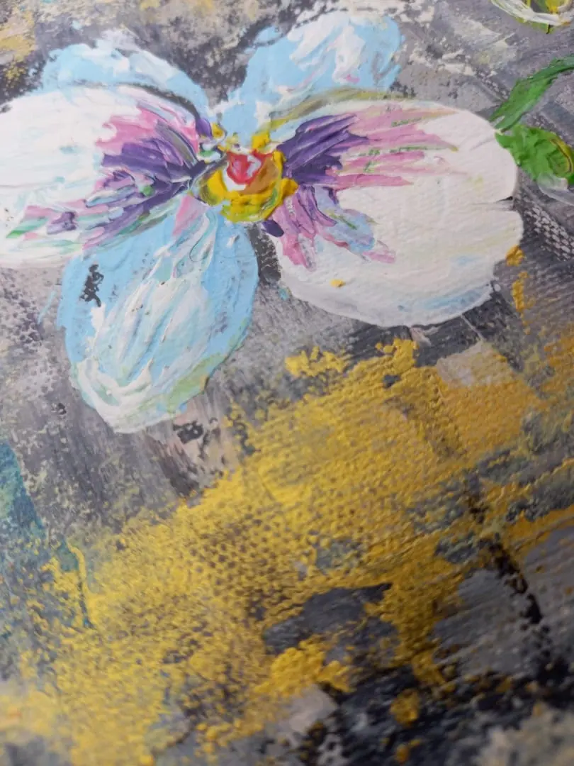 Floral interior painting 14*20" acrylic orchid by Yalozik 6 Floral interior painting 14*20" acrylic orchid by Yalozik - Image 6