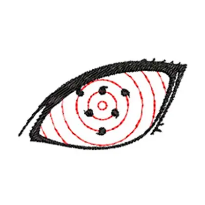 Sharingan Anime Embroidery Design, Design Kawaii, Mini, Machine Embroidery