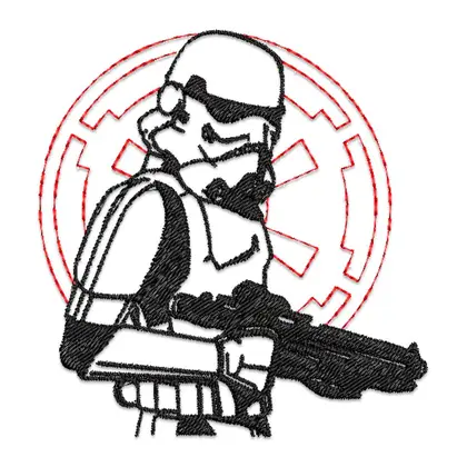 Star Wars Stormtrooper Machine Embroidery Design, Disney Outline Disney Embroidery Designs