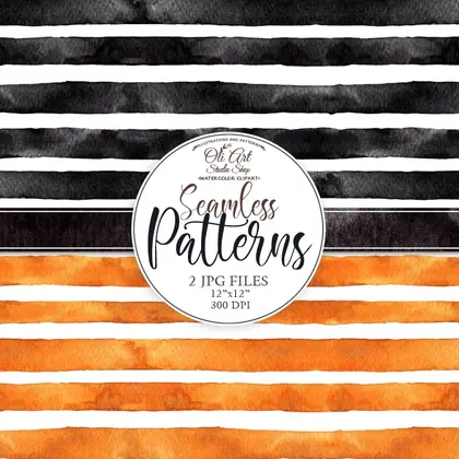 Seamless patterns Hand painted Digital graphic