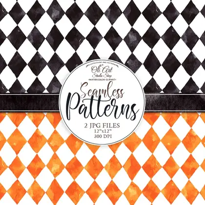 Seamless patterns Hand painted Digital graphic