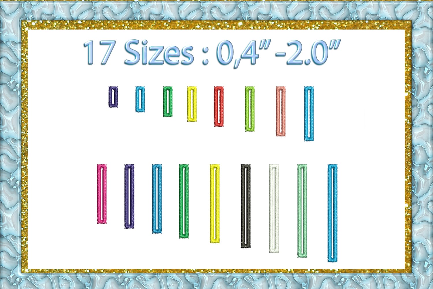 Simple Buttonhole Applique machine embroidery design 1 Simple Buttonhole Applique