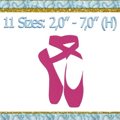 Pointe Shoes Embroidery design