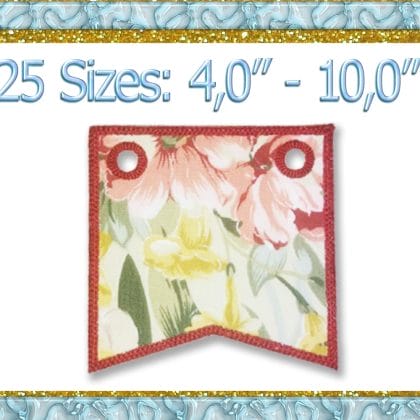 Banner Flag Embroidery Design
