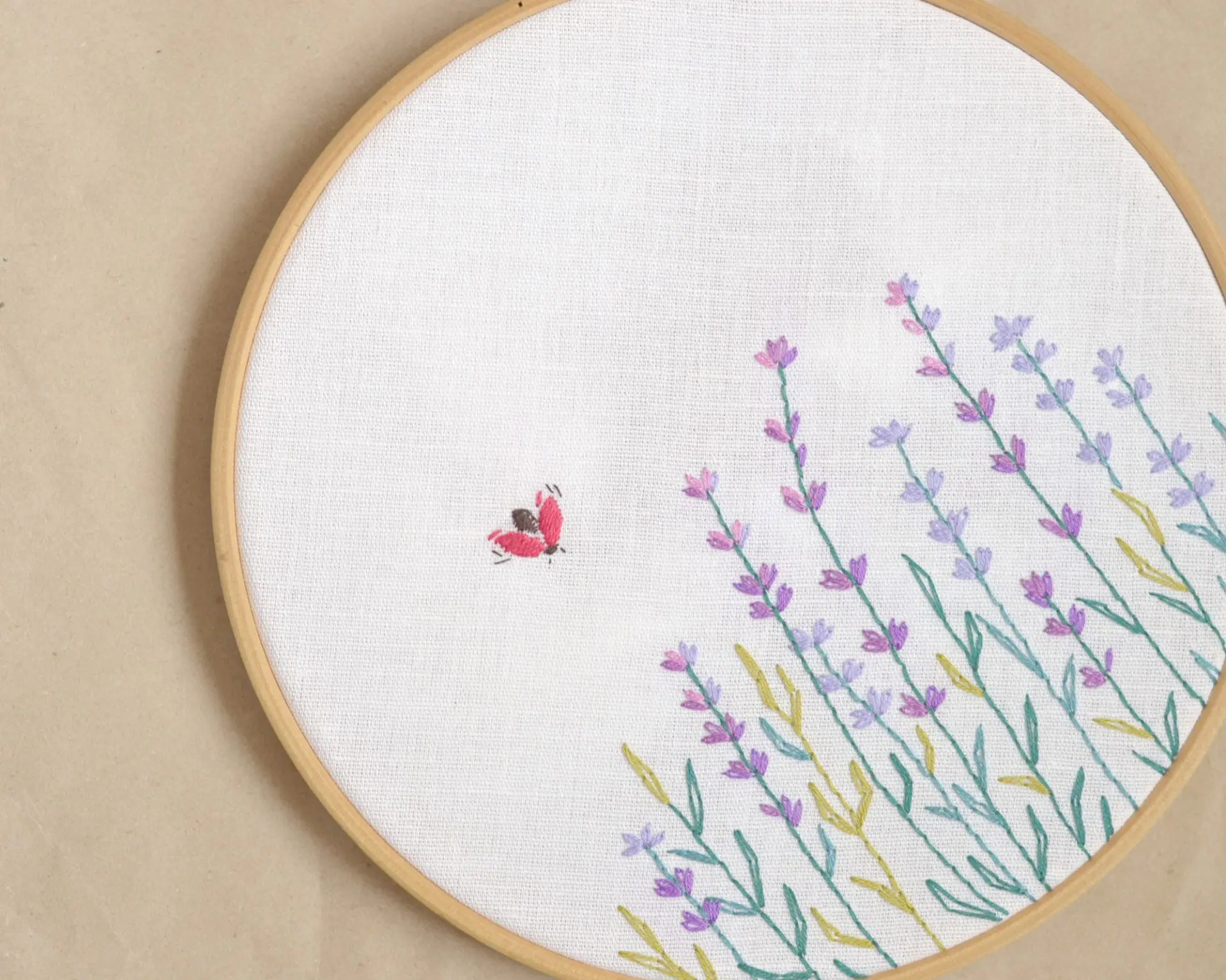 Lavander hand embroidery pattern PDF. NaiveNeedle 1 Hand embroidery pattern