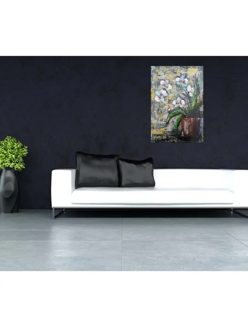 Floral interior painting 14*20" acrylic orchid by Yalozik 8 Floral interior painting 14*20" acrylic orchid by Yalozik - Image 8