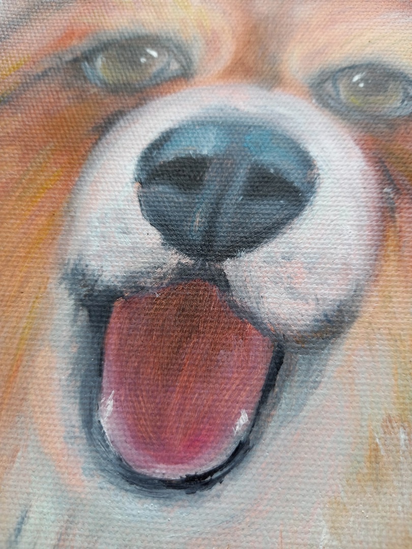 Corgi pet portrait 13.5*10.5" dog oil on canvas by Yalozik 3 Corgi pet portrait 13.5*10.5" dog oil on canvas by Yalozik - Image 3