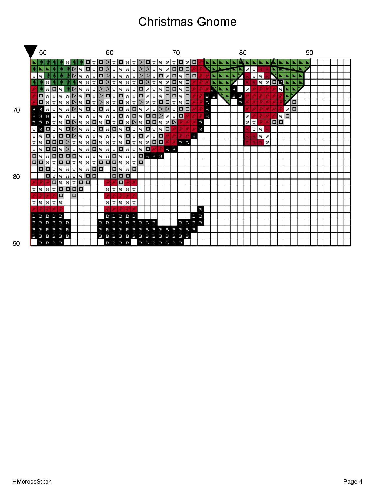 Christmas gnome 6 cross stitch pattern 2 Christmas gnome 6 cross stitch pattern - Image 2