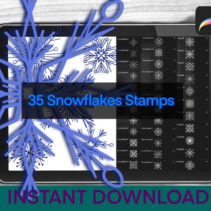Snowflake Procreate Stamps